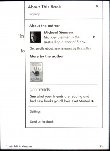 Kindle about the author update